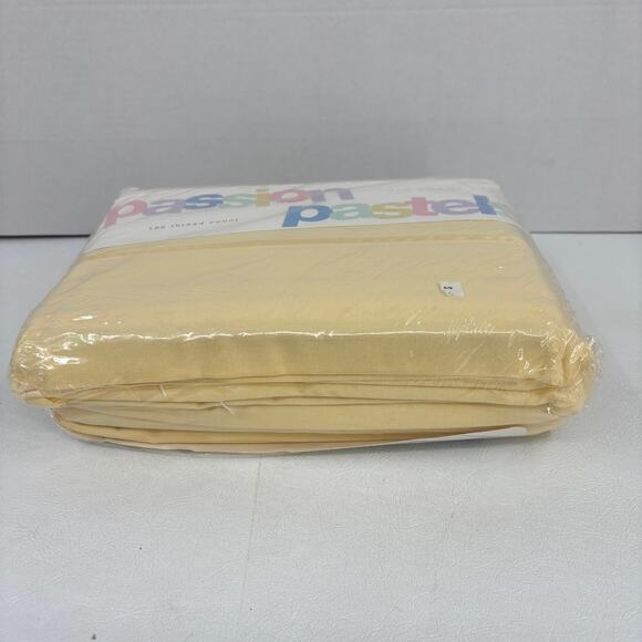 Dayton Hudson Twin Sheets Set Passion Pastels Buttercup 180 Thread Count Vintage - Picture 6 of 9